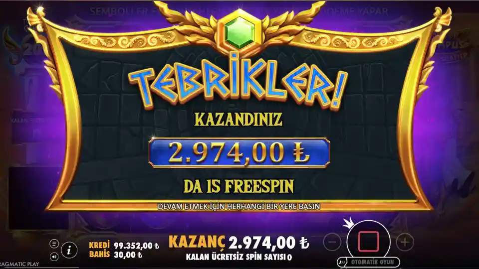 Dade Oyunu Ücretsiz Döndürme Kazanımı